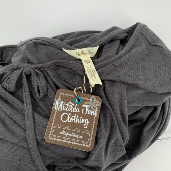 Matilda Jane Go West midi dress gray black space dye knit stretch shift new XXL - Picture 5 of 5